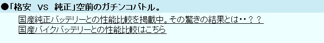 「格安　VS　純正」空前のガチンコバトル