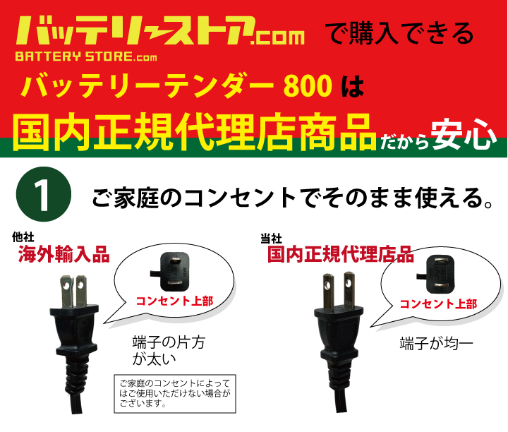 バッテリーテンダー USBチャージャー(12V用)+車両ケーブル|車