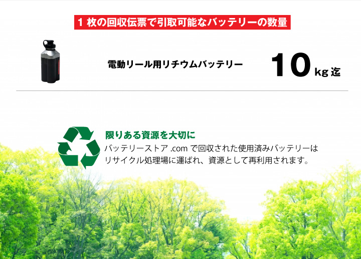 電動リール専用 不要バッテリー回収伝票 車 バイクバッテリー交換なら格安通販のバッテリーストア 電動リール専用 不要バッテリー回収伝票 車 バイクバッテリー交換なら格安通販のバッテリーストア
