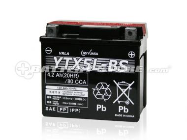 【液入れ済】GS YUASA (ジーエスユアサ) YTX5L-BS 【メーカー取り寄せ1〜2営業日出荷】【欠品時はご連絡いたします】