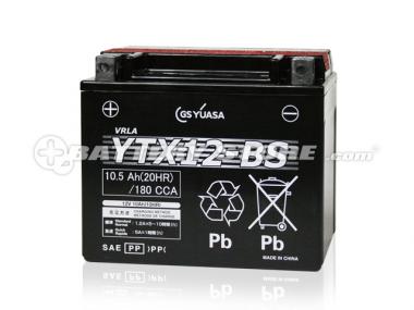 【液入れ済】GS YUASA (ジーエスユアサ) YTX12-BS 【メーカー取り寄せ1〜2営業日出荷】【欠品時はご連絡いたします】