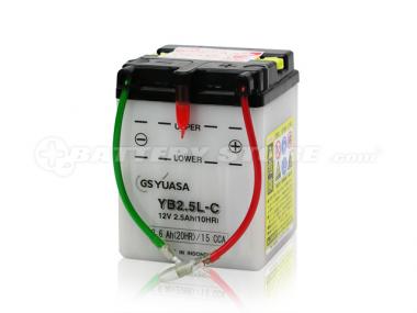 【液入れ済】GS YUASA (ジーエスユアサ) YB2.5L-C【メーカー取り寄せ1〜2営業日出荷】【欠品時はご連絡いたします】